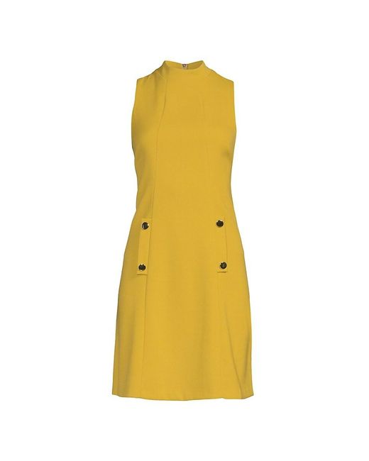 Eliza J Yellow Classic Button Sheath Dress