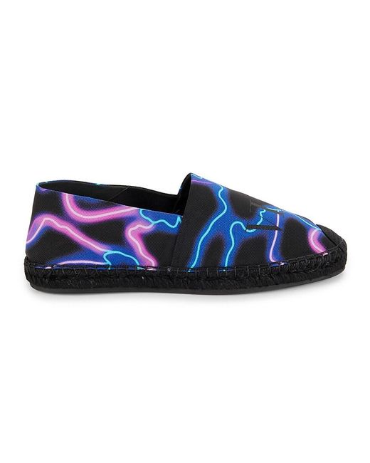Valentino Garavani Blue Graphic Slip-On Espadrille Sneakers for men