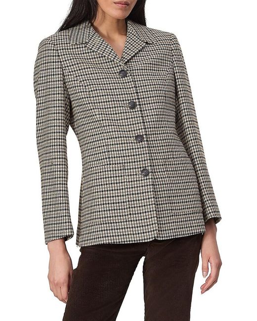 Rag & Bone Gray Drew Italian Houndstooth Blazer