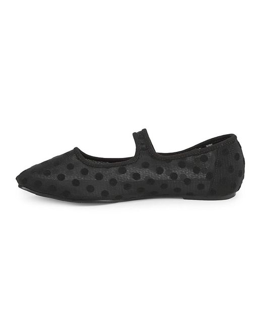 Saks Fifth Avenue Black Dot Ballet Flats