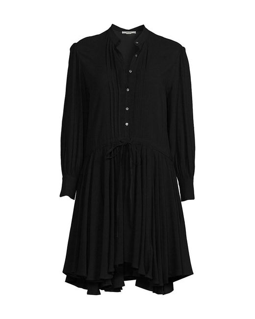 Zadig & Voltaire Black Ranil Handkerchief Hem Mini Dress