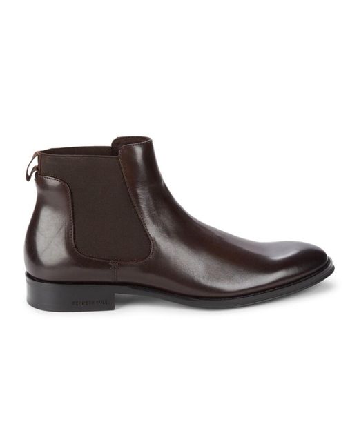 Kenneth Cole Men's Tully Leather Chelsea Boots - Brown - Size 11.5 for ...