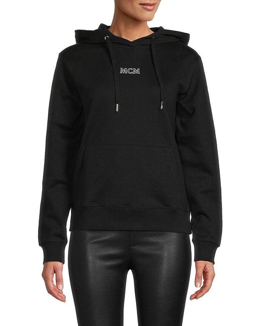 MCM Logo Hoodie in Black | Lyst