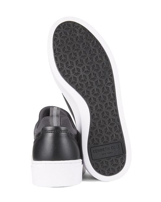 Kenneth Cole Black Knnevel Logo Low-Top Sneakers for men