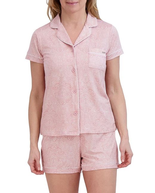 Tahari Pink 2-piece Jersey Top & Shorts Pajama Set
