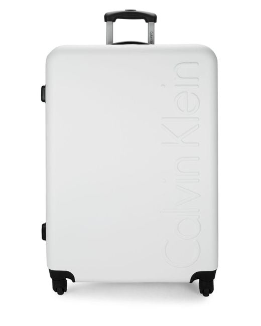 Calvin Klein White Logo 27-inch Spinner Suitcase