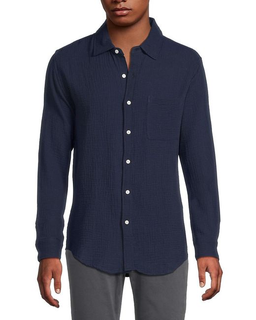 Joe's Jeans Blue Gauze Cotton Shirt for men