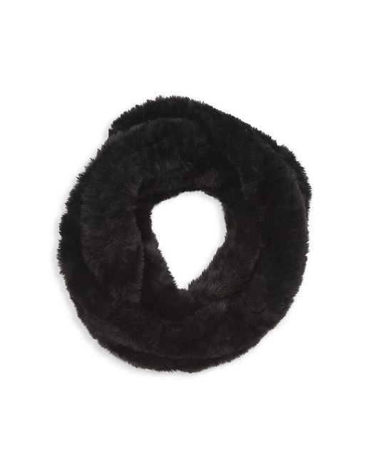 Surell Black Faux Fur Loop Scarf