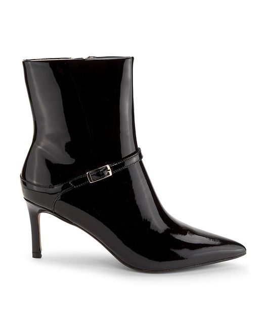 Saks Fifth Avenue Black 68Mm Nellie Patent Leather Ankle Boots