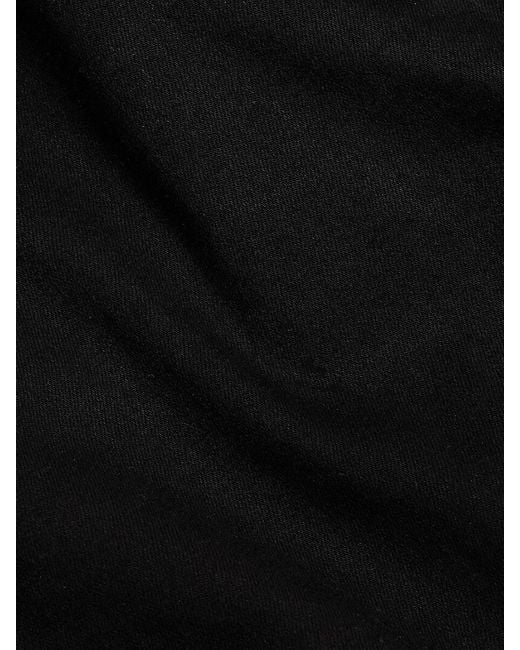 7 For All Mankind Black Kimmie Mid-Rise Straight-Leg Jeans