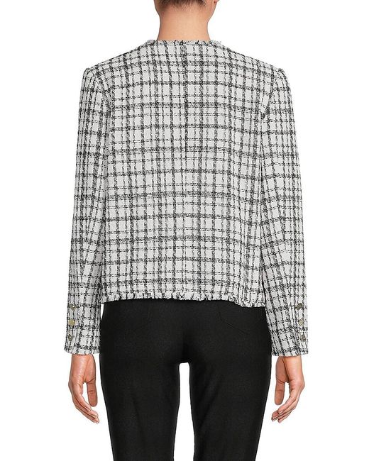 Nanette Lepore Gray Tweed Short Blazer