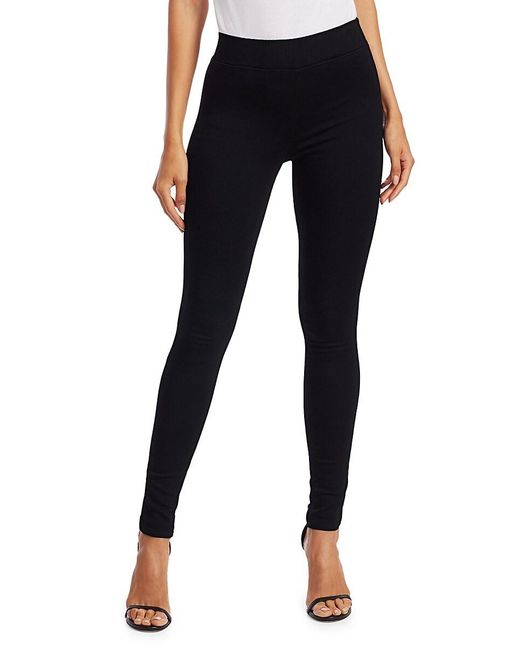 L'Agence Cotton Rochelle High Rise Pull-on Leggings in Black | Lyst