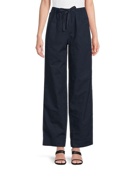 Vince Blue Tie Front Pull-On Pants