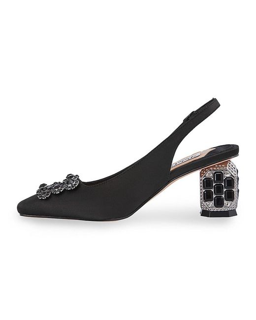 Lady Couture Black Precious Embellished Slingback Pumps
