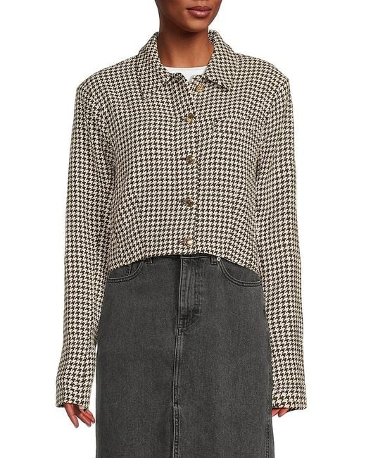 DL1961 Gray Vika Houndstooth Cotton Jacket