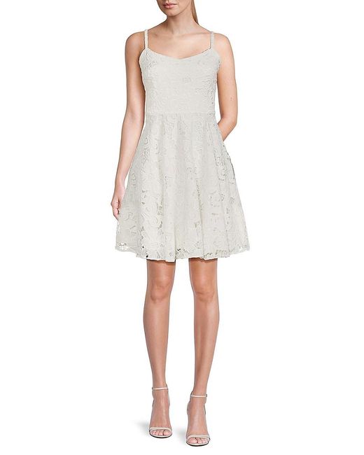 Emanuel Ungaro White Lace Mini Dress