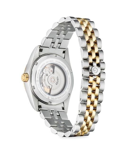 Gevril Metallic West Village 40Mm Stainless Steel Swiss Automatic Bracelet Watch for men