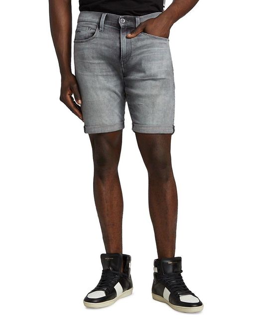 G-Star RAW 3301 Faded Slim-fit Jean Shorts in Gray for Men | Lyst