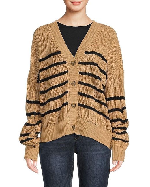 Sanctuary Synthetic Kelly Striped Cardigan in Natural | Lyst
