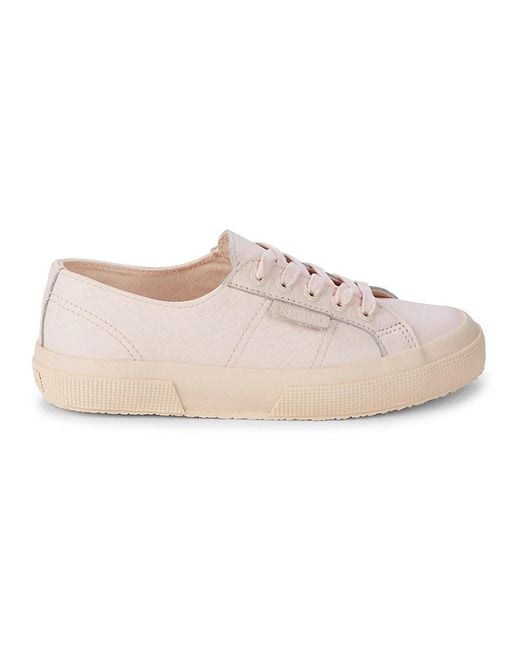 Superga Pink 2750 Tumbled Leather Sneakers