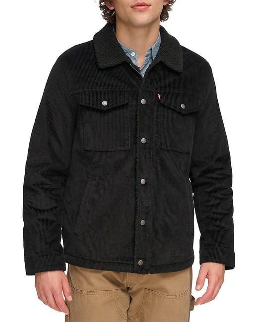 Levi's black hotsell corduroy jacket