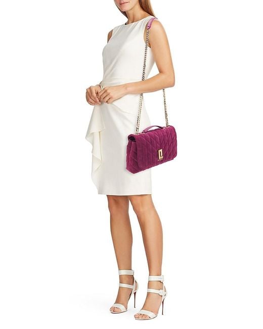 Karl Lagerfeld Purple Lafayette Suede Crossbody Bag
