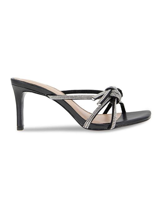 BCBGeneration Selma Embellished Bow Sandals in Black Lyst UK