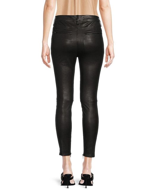 Etienne Marcel Black Flat Front Ankle Pants