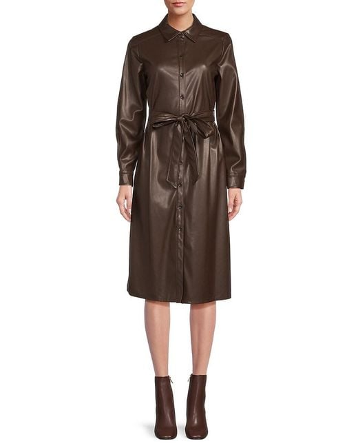 chinese dress ladies Black Faux Leather Dress main image 1