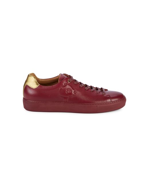 BOSS by Hugo Boss Red Low-top Leather Sneakers for men