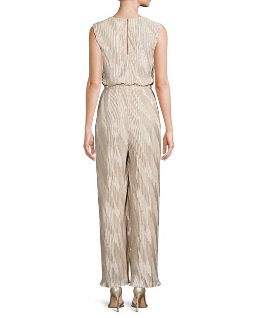 Kensie Sweetheart Plisse Wide Leg Jumpsuit in Natural Lyst UK