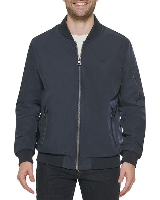 Synthetic Full Zip Bomber Jacket 
