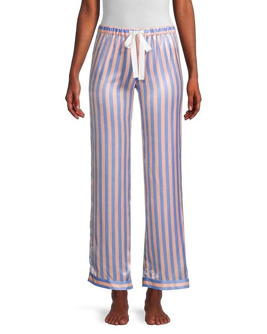 Morgan Lane Satin Chantal Stripe Pajama Pants | Lyst Canada