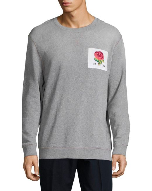 Kent & Curwen Gray 1926 Rose Crew Sweat for men