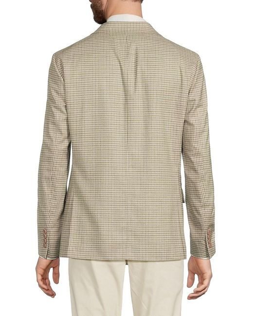 Ben Sherman Natural Slim Fit Checked Blazer for men