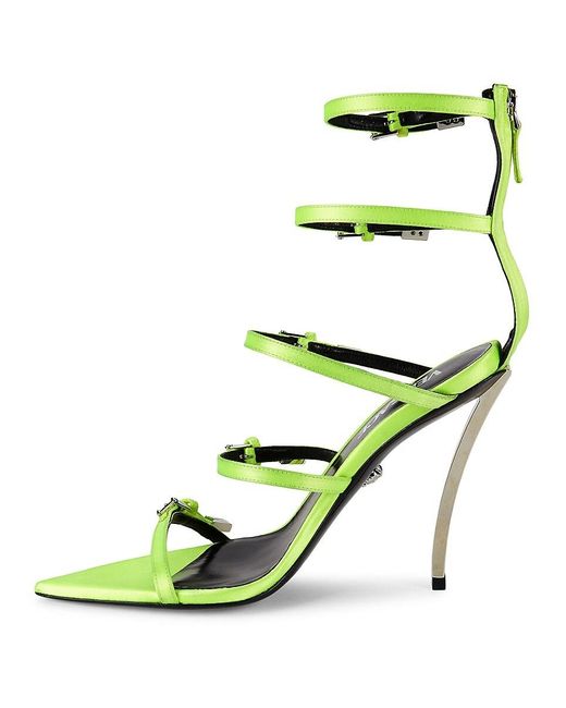 Versace Green Gladiator Stiletto Sandals