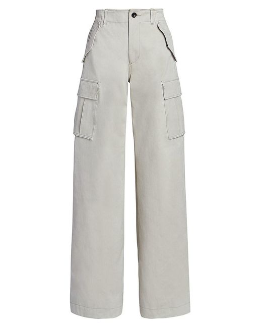 Sacai Gray Faux Suede Wide-Leg Pants