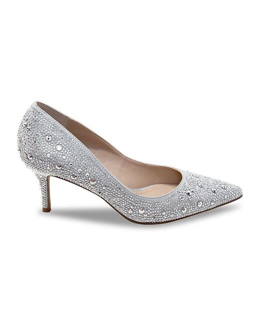 Charles David Angelica 2 Embellished Pumps in White | Lyst