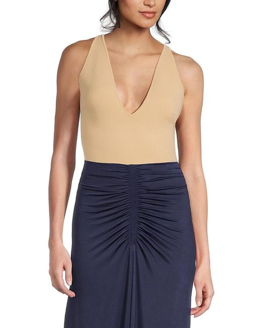 A.L.C. Blue A. L.C. Vera Plunging Bodysuit