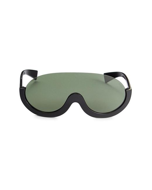 Emilio Pucci Black 65mm Oversized Shield Sunglasses