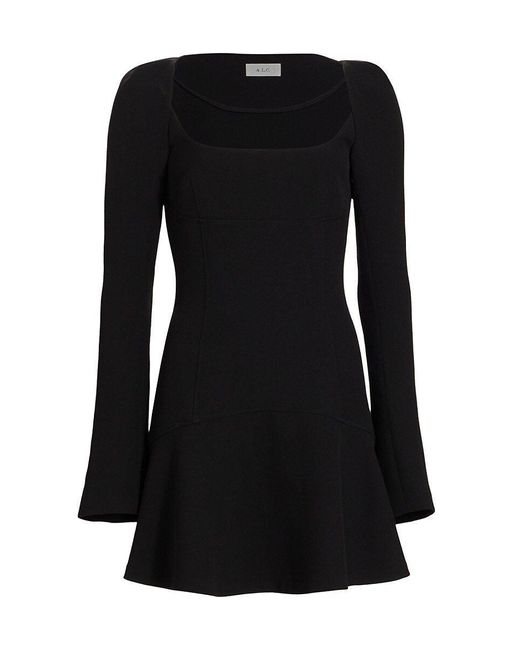 Fila heidi black velour mini dress outlet