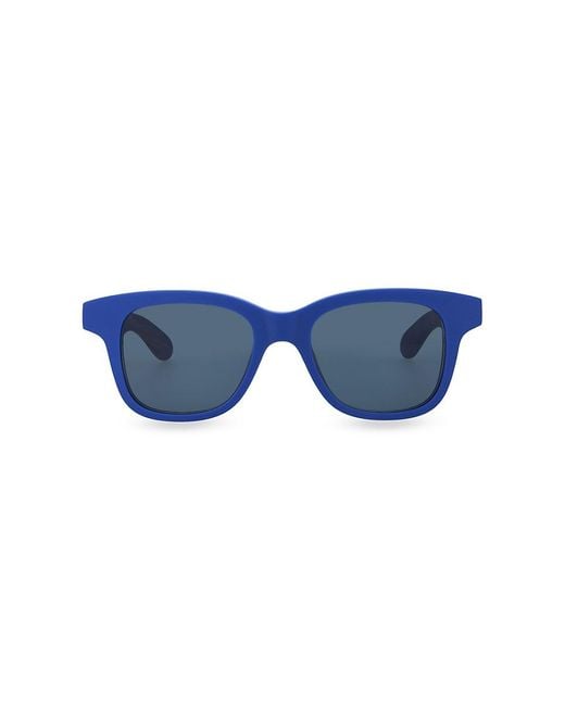 Alexander McQueen Blue 48Mm Square Sunglasses
