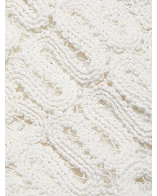 Jonathan Simkhai White Elise Crocheted Midi-Dress