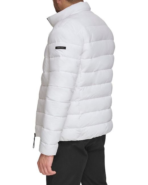 Calvin Klein White Stretch Puffer Jacket for men