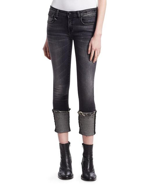 R13 Kate Cuffed Skinny Jeans in Blue Lyst UK