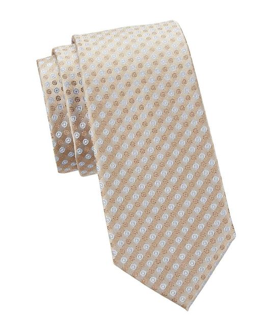 Calvin Klein Bullseye-print Tie in White for Men | Lyst