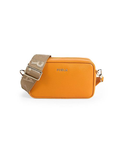 Furla Orange Logo Camera Shoulder Bag