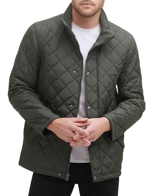 Cole Haan Brown Diamond-quilted Barn Jacket for men