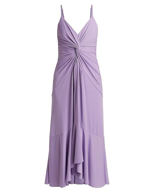knee length dresses for ladies Ella Rafaella Plus Size Ponte Knit Twist Front Sleeveless Midi Dress - Ruby main image 1