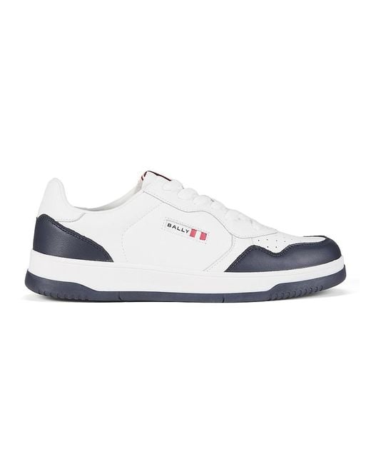 Bally White 40Mm Logo Patch Low-Top Sneakers for men